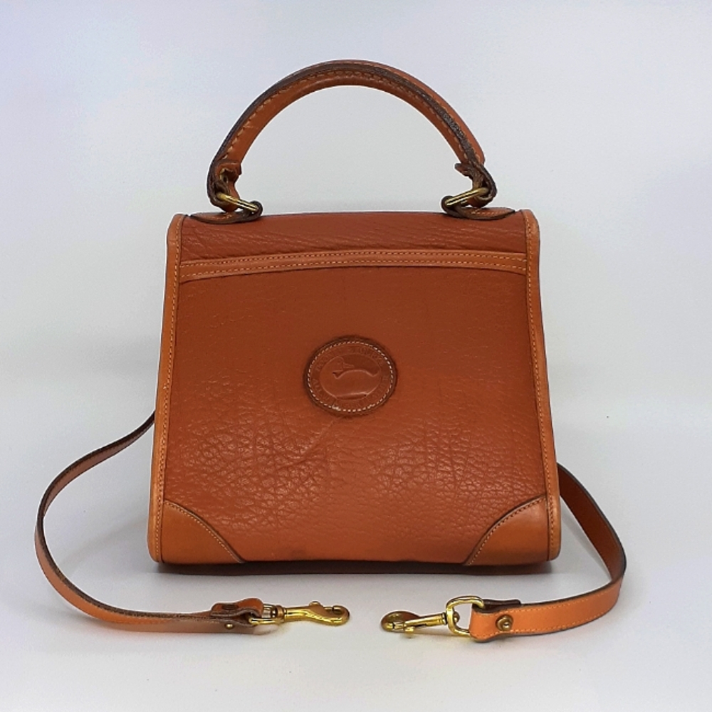 DOONEY & BOURKE Vintage Leather Handbag, Shoulder Bag, Camel